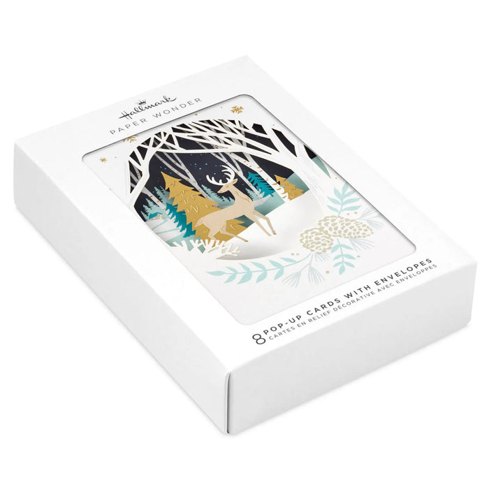 Hallmark : Deer in the Woods Boxed Christmas Cards, Pack of 8