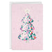 Hallmark Sparkling Tree on Pink boxed Christmas greeting cards, pack of 16 festive holiday cards