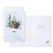 Hallmark Snowy Cabin and Deer Packaged Christmas Cards Set of 5