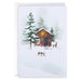 Hallmark Snowy Cabin and Deer Packaged Christmas Cards Set of 5