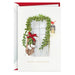 Hallmark Christmas cards featuring a wood door with sled and ice skates, pack of 8