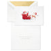 Hallmark Santa Claus Sleigh boxed Christmas cards, pack of 12, featuring Santa Claus in a festive sleigh design.