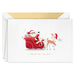 Hallmark Santa Claus Sleigh boxed Christmas cards, pack of 12, featuring Santa Claus in a festive sleigh design.