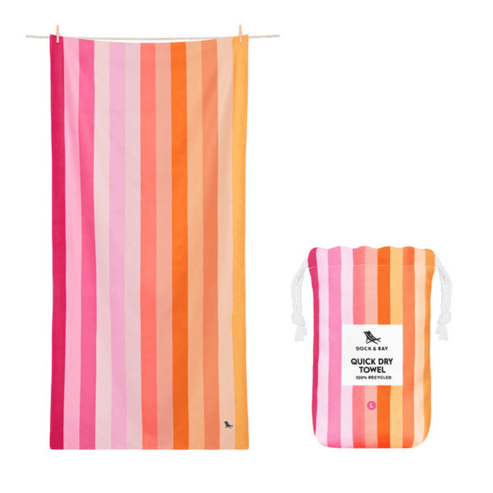 Dock Bay : Quick Dry Beach Towel - Miami Sorbet