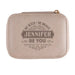 This H & H Gifts gold travel jewelry box features the empowering “Be Bold, Be Brave, Be You” sentiment personalised just for her.