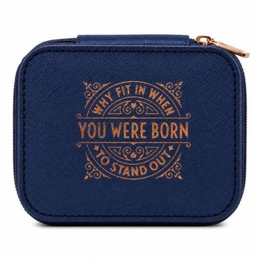 Make every journey more stylish with the H & H Gifts Stand Out Blue Travel Jewelry Box.