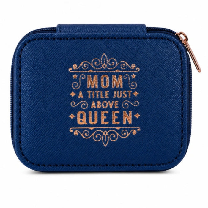 Celebrate Mom with this beautiful H &amp; H Gifts Personalised Blue Travel Jewelry Box. 