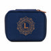 This H & H Gifts Personalised Blue Travel Jewelry Box features a beautiful “L” design on a rich midnight blue finish.