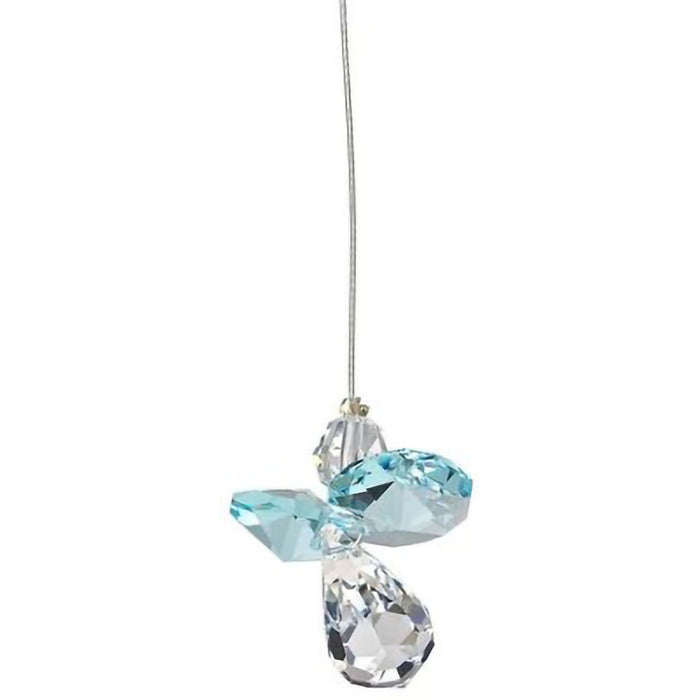 Woodstock Chimes : Crystal Guardian Angel Suncatcher - March at Annie's Hallmark
