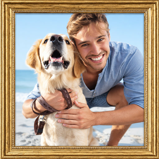 8x10 gold bead photo frame with decorative beaded detailing for displaying a favorite photograph