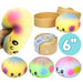 This 6" Jumbo Rainbow Ombre Dumpling Slime Filled Squishy delivers smooth, satisfying sensory fun with every squeeze.