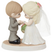 Romantic wedding figurine featuring a beautifully detailed bride and groom.