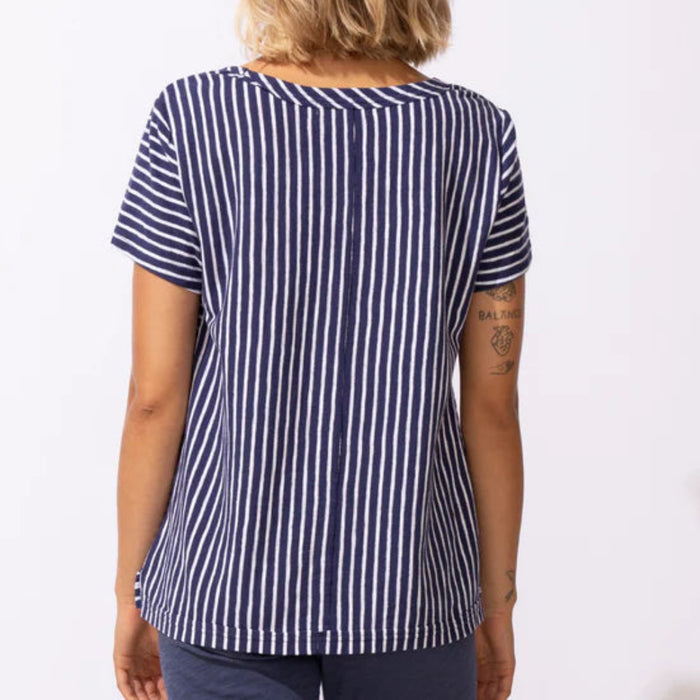 This Habitat Clothes Santa Barbara Stripe Cap Sleeve Tee combines classic stripes with everyday comfort for an effortlessly stylish look.