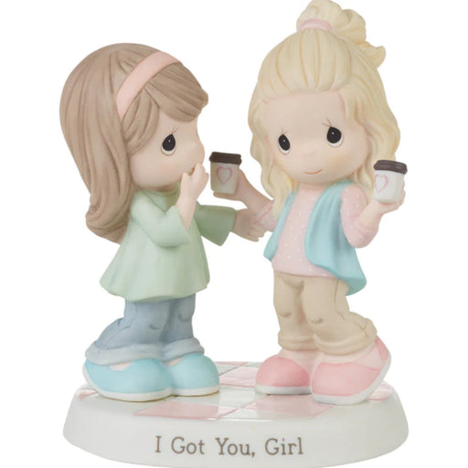 Two best friends sharing a comforting moment over a favorite drink.