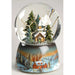wind-up musical glitter dome featuring a charming winter scene surrounded by sparkling swirling glitter.