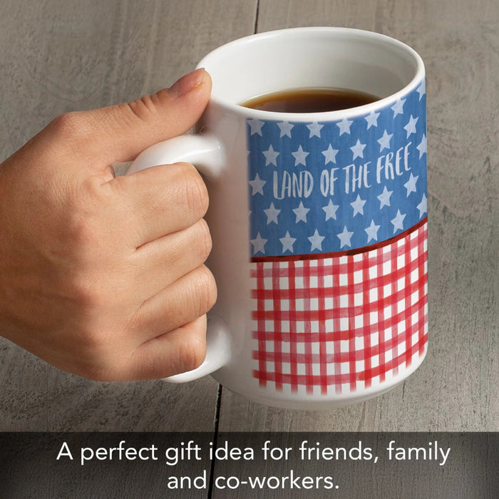 Whether you're starting your morning or relaxing in the evening, this decorative mug adds patriotic charm to every sip.