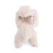 A stuffed animal characterized by its white face and brown eyes, perfect for hugging and play.