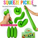 Puka Creations delivers the most delightfully ridiculous stress toy on the market the Squeeze Pickle Toy. 