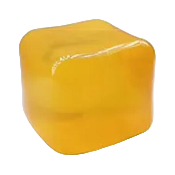 Yellow cube on a white background