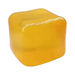 Yellow cube on a white background