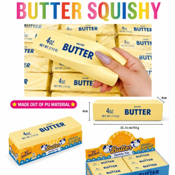 Puka Creations serves up pure squishy joy with the Butter Squishy an ultra-soft, slow-rising foam toy shaped like an adorably cute stick of butter.