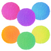 Set of six colorful textured balls on a white background