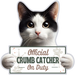 E&S Imports : Black & White Cat Chip Clip