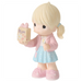 Featuring a charming young girl with pigtails, dressed in a pink jacket and polka-dot skirt, with handmade gift bag labeled Mom.