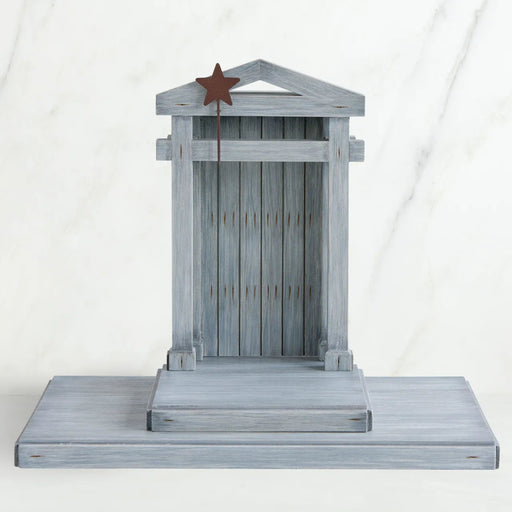  Decorative Creche with a star on a white background
