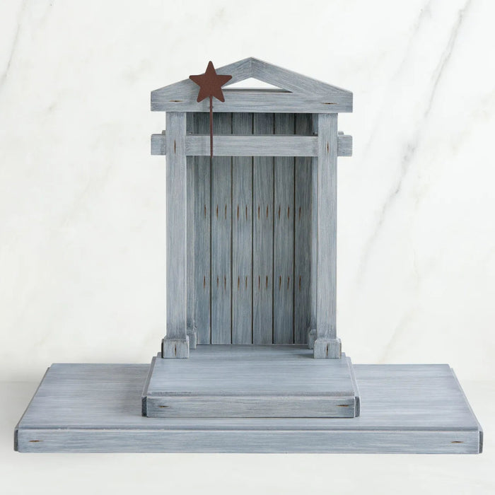  Decorative Creche with a star on a white background