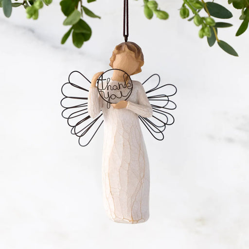 Willow Tree Thank you ornament on a white background 