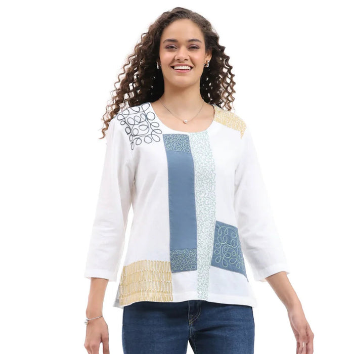 Designed with a flattering silhouette and versatile appeal, this chic top transitions seamlessly from casual daytime outings to evening gatherings. 
