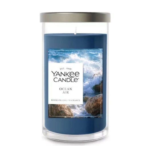Yankee Candle Ocean Air Medium Jar Candle with Fresh Coastal Breeze Scent for Home Fragrance