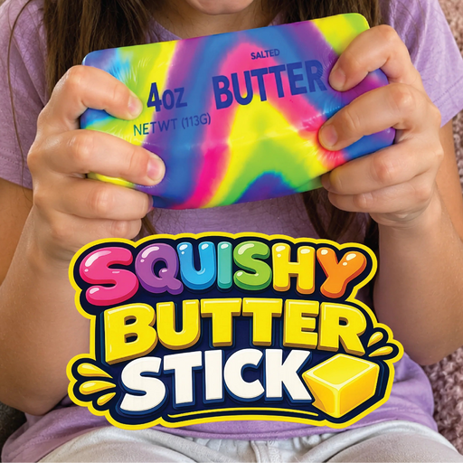The Slow Rise Rainbow Butter Squishy delivers a burst of color and a deeply satisfying squeeze in one irresistible toy. 