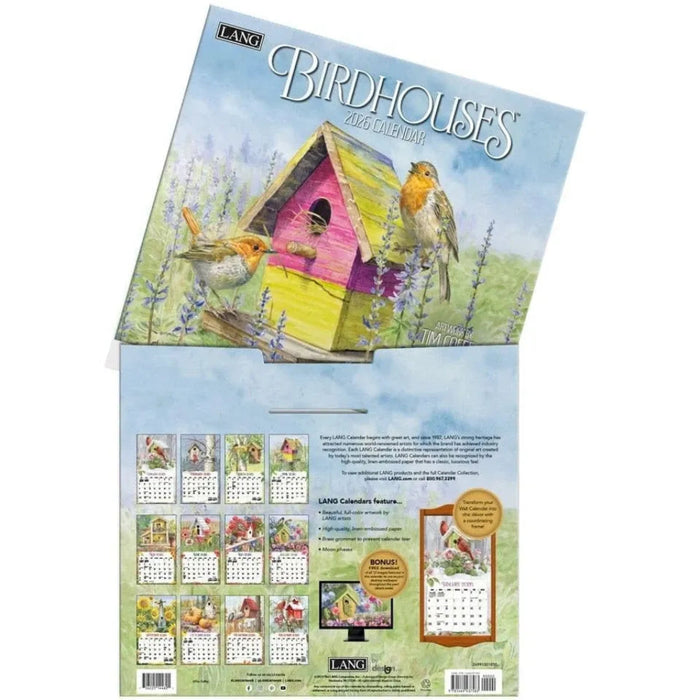 Lang : Birdhouses 2026 Wall Calendar