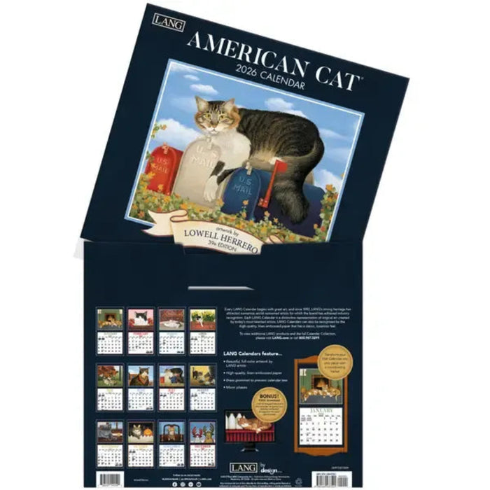 Lang : American Cat 2026 Wall Calendar