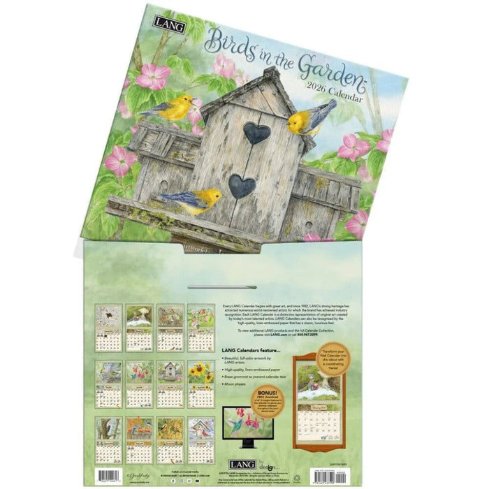 Lang : Birds in the Garden 2026 Wall Calendar