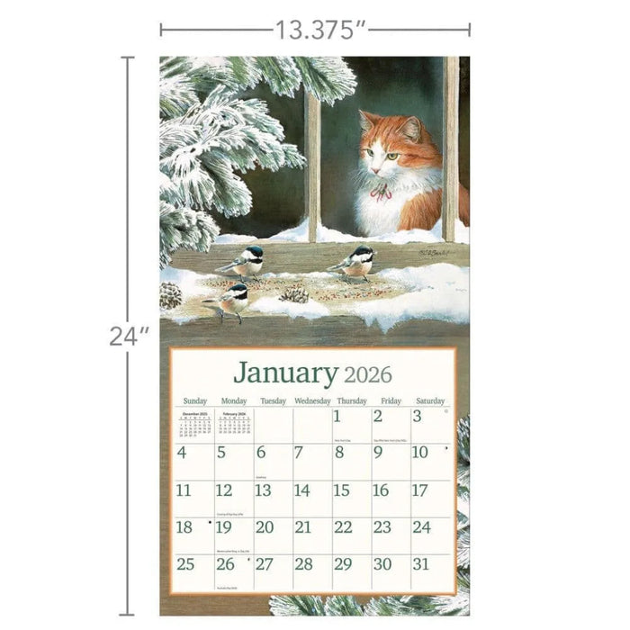 Lang : Cats in the Country 2026 Wall Calendar