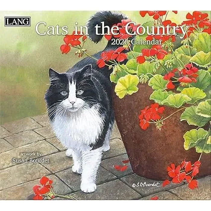Lang : Cats in the Country 2026 Wall Calendar