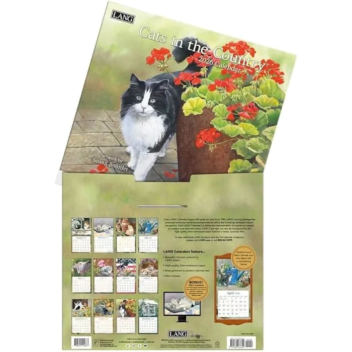 Lang : Cats in the Country 2026 Wall Calendar