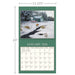 Calendar for January 2026 with a winter scene and dimensions displayed.