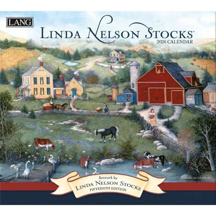 2026 calendar cover by Linda Nelson Stocks with a rural scene illustration.