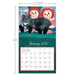 Calendar for January 2026 featuring Raggedy Ann and Andy with a cat, dimensions indicated.