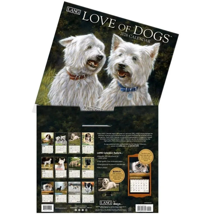 Lang : Love of Dogs 2026 Wall Calendar
