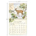 Calendar with a deer design for January 2026, showing dimensions on a white background.