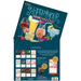 2026 calendar with cocktail-themed cover on a white background