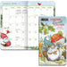 Gnome-themed planner with calendar and cover featuring a cartoon gnome.