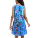 All over abstract Blue
Pull-over
round Neck sleeveless
Faux button front
One Front Patch Pocket