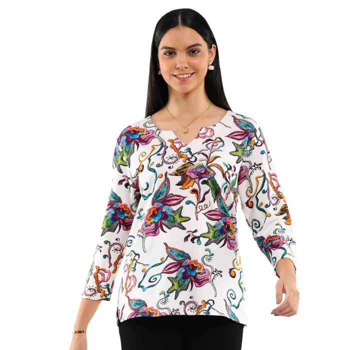 Featuring a flattering silhouette and lightweight feel, this top pairs beautifully with jeans, shorts, skirts, or tailored pants for a polished yet relaxed look.