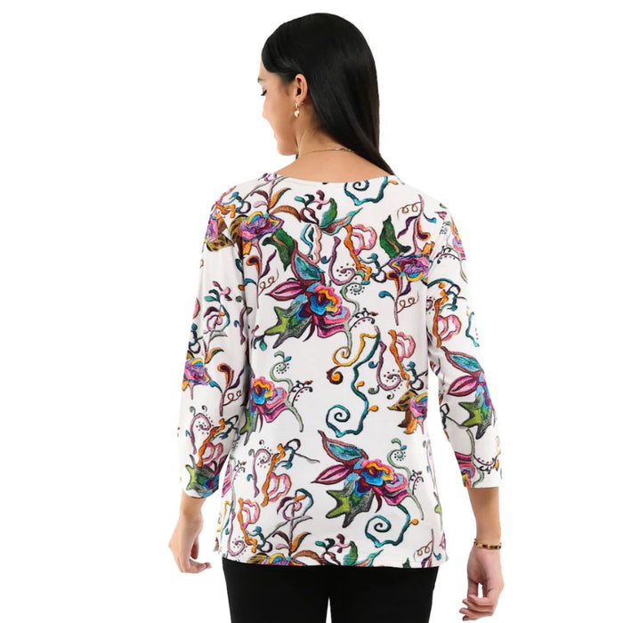 Featuring a flattering silhouette and lightweight feel, this top pairs beautifully with jeans, shorts, skirts, or tailored pants for a polished yet relaxed look.